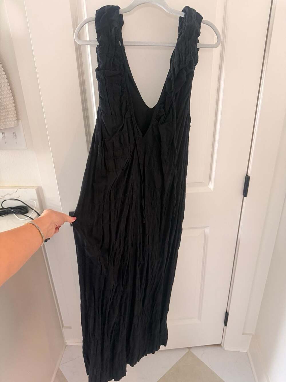 Free People Agatha Midi Dress in Black